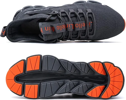 Vista 3 de Zapatos deportivos cómodos para correr para hombre, cómodos, atléticos, para caminar y caminar, a la moda, tenis