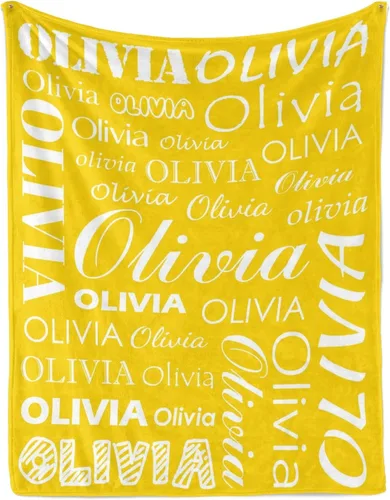 Vista 17 de Manta personalizada con nombre para niños y adultos, manta de franela personalizada con nombre