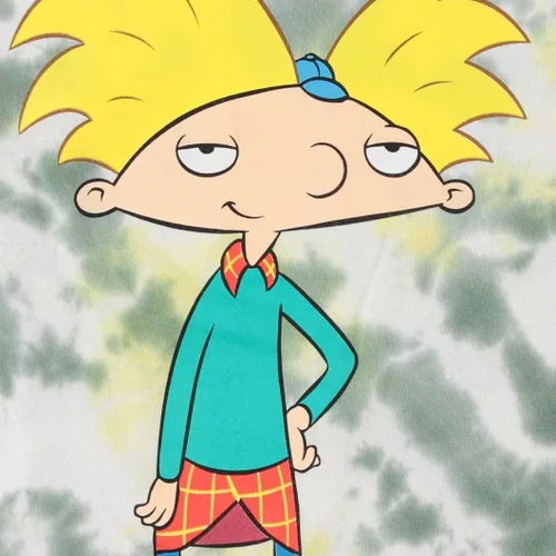 Vista 5 de Nickelodeon Camisa clásica de los 90 para hombre, Rugrats, Real Monsters, Ren & Stimpy y Hey Arnold Tie Dye