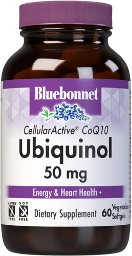 Vista 8 de Bluebonnet Ccellular Active CoQ10 Ubiquinol Cápsulas blandas vegetarianas, 100 mg, granate, 60