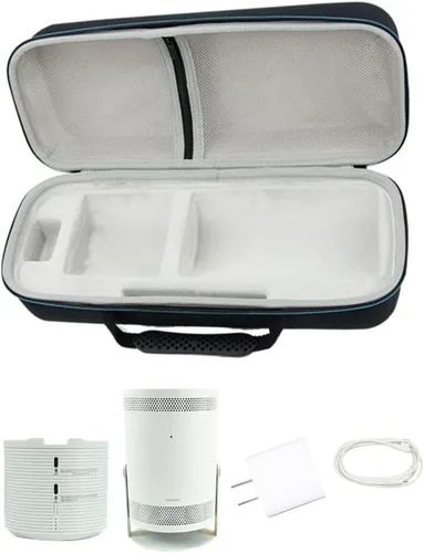 Vista 3 de Funda rígida de EVA para Samsung The Freestyle Proyector y base de batería, el proyector Freestyle Todos los accesorios Bolsa de almacenamiento