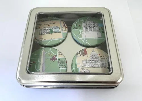 Vista 2 de Washington DC Map Magnets (2. White House/Lincoln/Monument/Capitol)