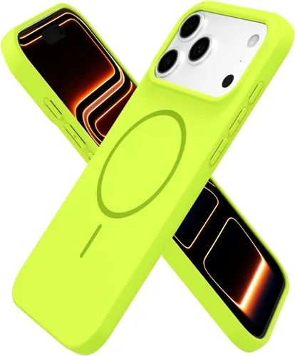 Vista 82 de Oakxco Funda de Silicona Mag Safe para iPhone 12 Pro Max, Funda Magnética Delgada y Fina Compatible con Carga Inalámbrica MagSafe, Bonita Funda
