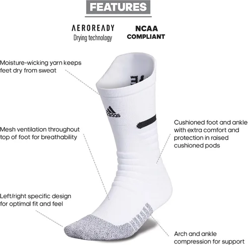 Vista 2 de adidas Calcetines de fútbol unisex adizero (1 par) acolchados para hombres y mujeres deportes