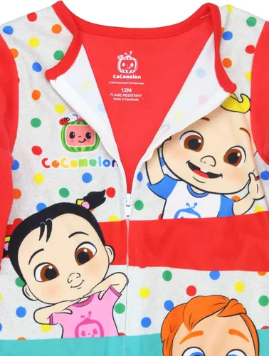 Vista 6 de Cocomelon Pijama para dormir con pies para niños pequeños