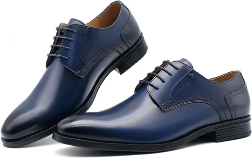 Vista 3 de Zapatos de vestir Oxford sin cordones para hombre, diseño clásico con cordones, zapatos Oxford formales de moda para hombre, príncipe clásico