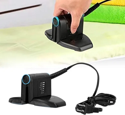 Vista 2 de Yosoo Mini plancha eléctrica antideslizante antiadherente de doble capa portátil mini cuello alto plancha eléctrica para viajes familiares US