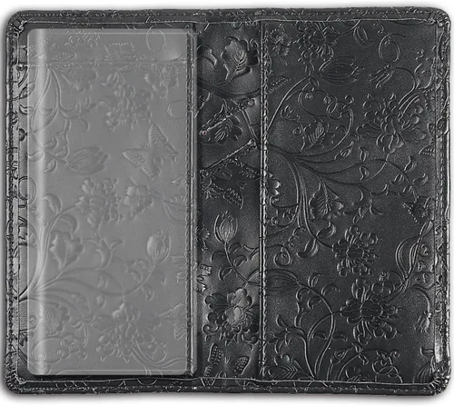 Vista 14 de Sanlykate Funda de libro de cheques de cuero para hombres y mujeres, estuche de libro de cheques con bloqueo RFID con tarjetero y divisor gratuito