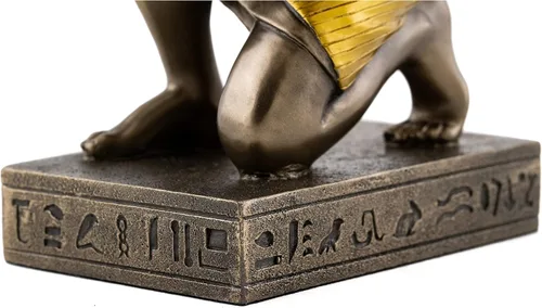 Vista 5 de Top Collection Thoth Statue – Escultura egipcia del dios del conocimiento y la sabiduría en bronce fundido en frío de primera calidad – Figura