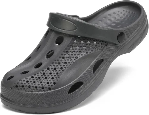 Vista 7 de SOSOWHLTE - Zueco con soporte de arco para hombre y mujer, zapatos de jardín unisex cómodos sin cordones, pantuflas informales para exteriores