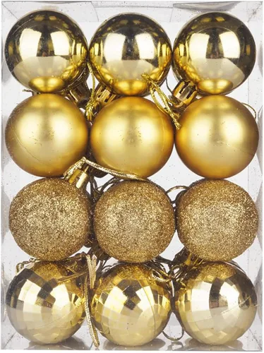 Vista 14 de Esferas colgantes para árbol de Navidad, 24 adornos irrompibles, plástico de 1.6 pulgadas, irrompible, Navidad, boda, fiesta, vacaciones, Negro