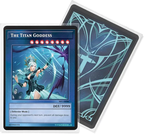 Vista 2 de TitanShield (150 mangas) tamaño pequeño japonés, fundas para tarjetas de comercio para Yu-Gi-Oh, Pelea de cartas Vanguard & More Transparente