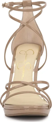 Vista 2 de Jessica Simpson Sandalias de vestir con tiras de diamantes de imitación para mujer