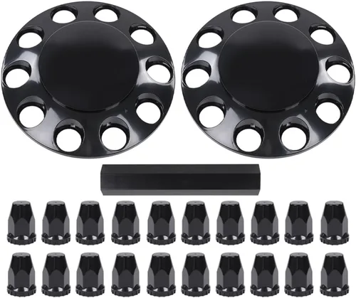 Vista 2 de G-PLUS Tapacubos centrales cromados para rueda trasera de camión de 1 tonelada compatibles con Dodge Ram 3500 2011-2016, 2 unidades Compatible