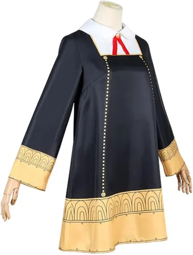 Vista 2 de COLSA Anya Forger - Disfraz de anime para cosplay, uniforme de Halloween, con sombrero