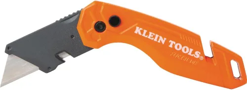 Vista 3 de Klein Tools 44303 FLICKBLADE Cuchillo utilitario plegable con almacenamiento de cuchillas, cuchillo utilitario con 5 cuchillas, compacto con botón