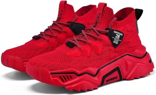 Vista 2 de MATRUPLE Tenis de moda para hombre zapatos casuales de alta calidad atléticos para caminar de malla cómodos zapatos deportivos