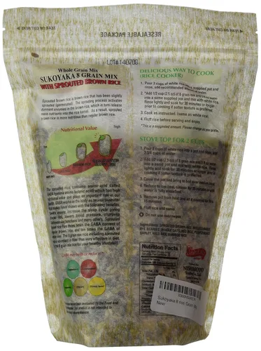 Vista 3 de Nishimoto Trading Co., Sukoyaka - Mezcla de 8 granos con arroz integral germinado, 2 libras
