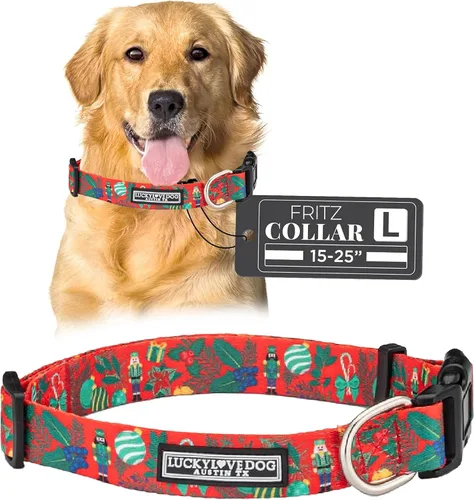 Vista 79 de Lucky Love Dog - Collar de perro ajustable con hebilla de fácil clic para los pequeños, duradero y cómodo para perros machos y hembras, collar
