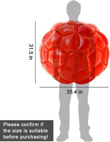 Vista 3 de XBEN - Pelotas inflables de 36 pulgadas, paquete de 2 unidades, pelota de hámster humano de PVC resistente al desgarro para niños y adultos