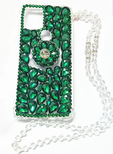 Vista 2 de Funda con función atril de diamantes para Moto G Pure, Moto G Power 2022, funda 3D hecha a mano con diamantes brillantes con purpurina para Motorola