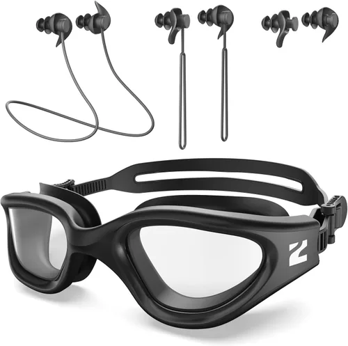 Vista 12 de ZIONOR G1 Lite - Gafas de natación polarizadas con 3 pares de tapones para los oídos, gafas de natación con protección UV antivaho para adultos