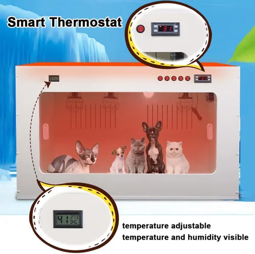 Vista 2 de Caja de cría de animales domésticos recién nacidos, caja inteligente de incubadora de temperatura constante, temperatura y humedad ajustables