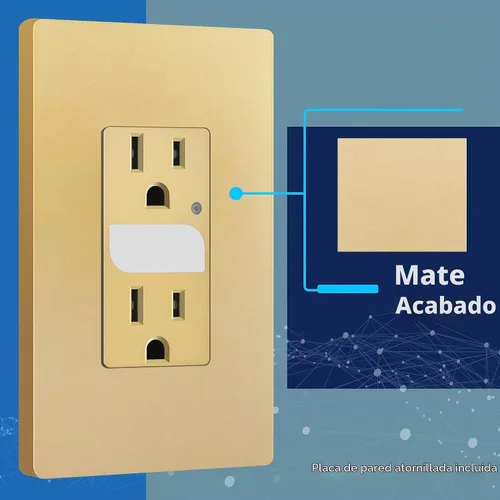 Vista 2 de LIDER Receptáculo de luz de guía LED, receptáculo resistente a Dorado