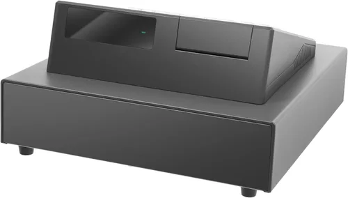 Vista 7 de Caja registradora pequeña de 39 llaves electrónica con cajón, caja registradora sin llave, impresión térmica rápida y silenciosa, pantalla de doble