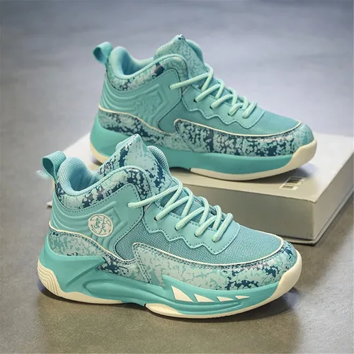 Vista 4 de Sanearde Zapatos de baloncesto para niños, tenis de voleibol ligeros, cómodos, antideslizantes