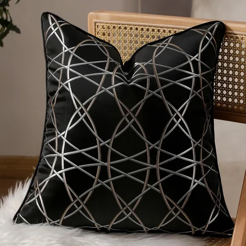 Vista 11 de vctops Funda de cojín decorativa abstracta gris de lujo, funda de cojín cuadrada suave para sofá, dormitorio, automóvil
