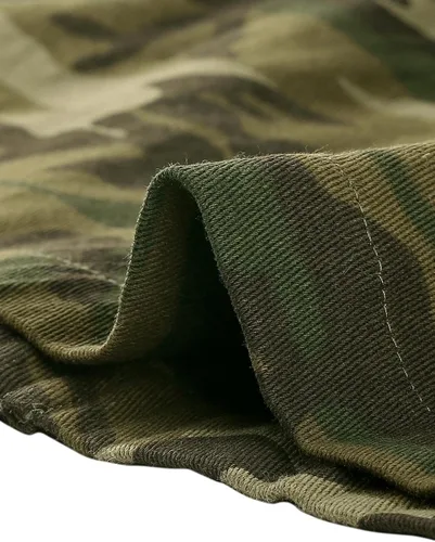 Vista 6 de Allegra K Chaleco de camuflaje con capucha y cordón en la cintura para mujer