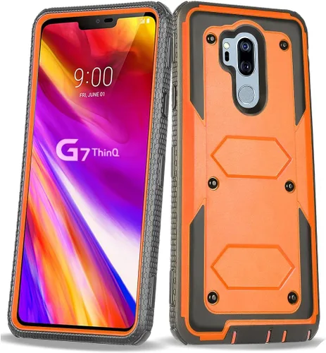 Vista 9 de Asuwish Funda de teléfono para LG G7 ThinQ cubierta híbrida a prueba de golpes de cuerpo completo protector resistente accesorios de celular LGG7