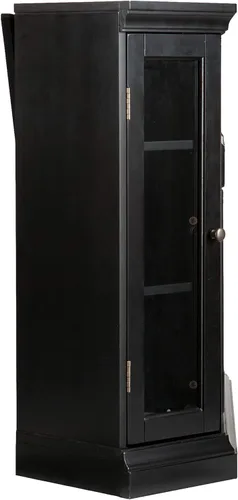 Vista 3 de SEI Furniture Claremont Corner - Chimenea eléctrica convertible con almacenamiento, color negro