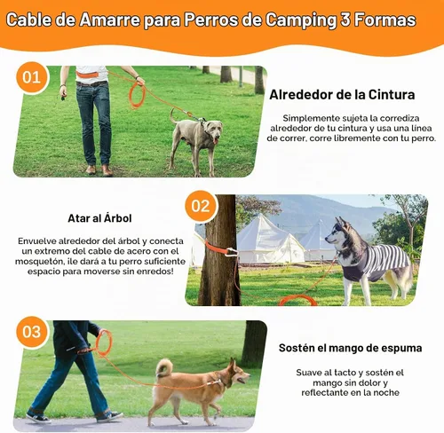 Vista 3 de [Usado] Correa de cable resistente para perros grandes