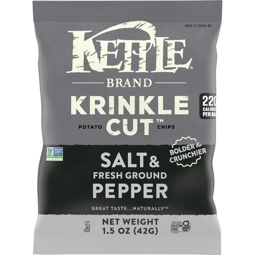 Vista 48 de Kettle Brand Papas Fritas, Backyard Barbeque Kettle Chips, Bolsa de Aperitivos, 1.5 Oz