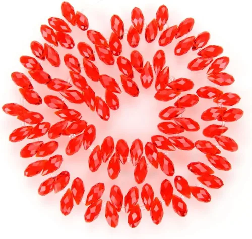 Vista 24 de 200pcs Checa 0.472 in Lágrima facetada Briolette Cristal Perlas Colgante de gota a granel Amatista Púrpura
