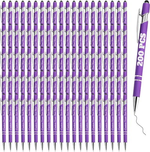Vista 19 de Bolígrafos personalizados a granel 10 con nombre, grabados con punta de lápiz, bolígrafos de bola personalizados de escritura suave, regalos