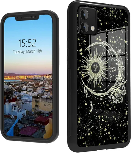 Vista 346 de Funda para Motorola Moto G Stylus 5G 2021 de vidrio templado, funda negra con diseño de mujer negra africana para mujeres y hombres, antiarañazos, a