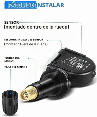 Vista 8 de Sensor TPMS preprogramado YZHIDAINF para: Chevy Impala 2006-2020 Malibu Tahoe Equinox Cruze para: GMC Acadia para: - Cadillac Escalade 315MHz Sensor