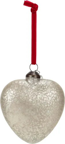 Vista 5 de Darling - Adorno colgante decorativo de cristal soplado de 4 x 3,5 en tono plateado