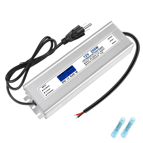 Vista 9 de Fuente de alimentación LED de 12 V 400 W, transformador de bajo voltaje impermeable IP67, convertidor de voltaje constante de CA a CC de 12 V 33.3 A