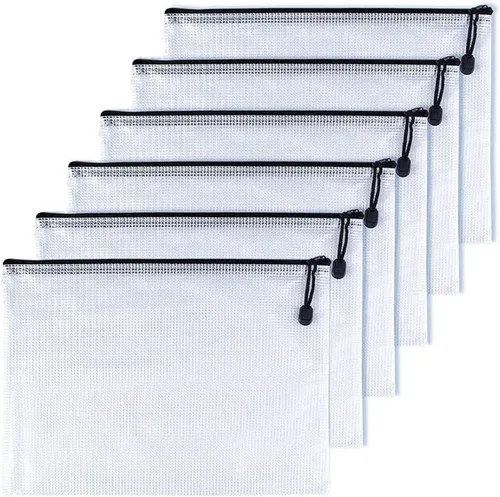 Vista 9 de A3 (12.5 x 17.5 pulgadas), bolsa de malla con cremallera, carpetas de documentos de plástico con cremallera para suministros de oficina escolar