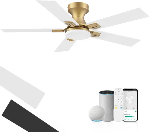 Vista 10 de Ventiladores de techo de 42 pulgadas con luces, ventilador de techo inteligente con luz y control remoto, Alexa, APP, ventiladores de techo