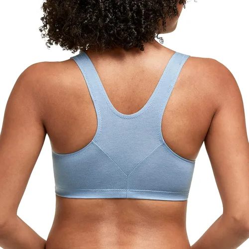 Vista 5 de Hanes X-temp - Brasier sin aros para mujer, brasier elástico, brasier de espalda cruzada de bajo impacto, paquete de 2
