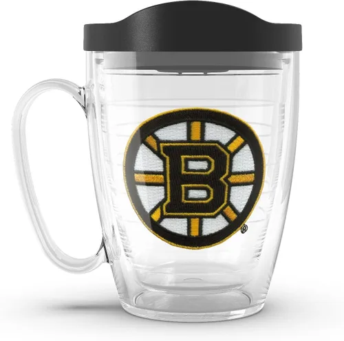 Vista 35 de Taza aislada Tervis de doble pared fabricada en Estados Unidos con logotipo principal de NHL Buffalo Sabres, mantiene las bebidas frías y calientes