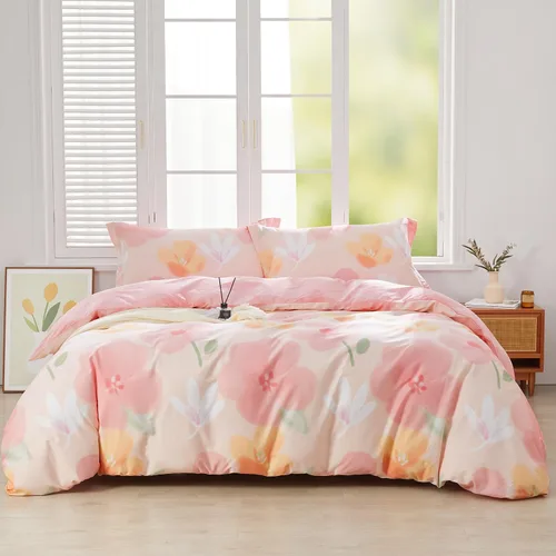 Vista 13 de SAPHREAS Juego de Funda de Edredón de Flores Rosas 2 piezas Algodón Estilo Jardín Campanilla Floral Ropa de Cama Juego de Funda de Edredón 100%