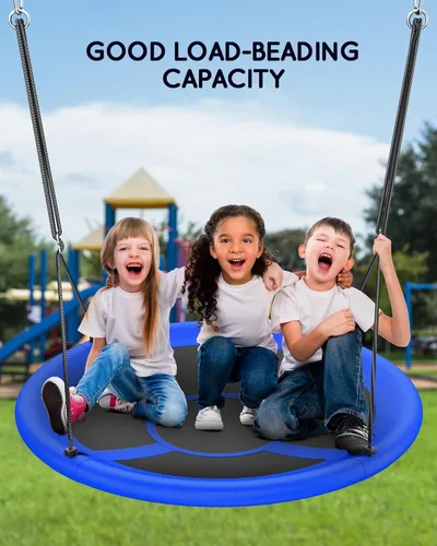 Vista 4 de Everyfun Columpio de Árbol Tipo Platillo Volador de 43" para Niños y Adultos, Capacidad de Peso de 700 libras, Columpio Platillo Volador Impermeable