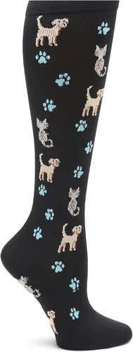 Vista 33 de Nurse Mates Calcetines de pantorrilla para mujer Compresión de 12-14 mmHg Soporte y comodidad superiores 1 par Tinte espacial Aqua Breeze