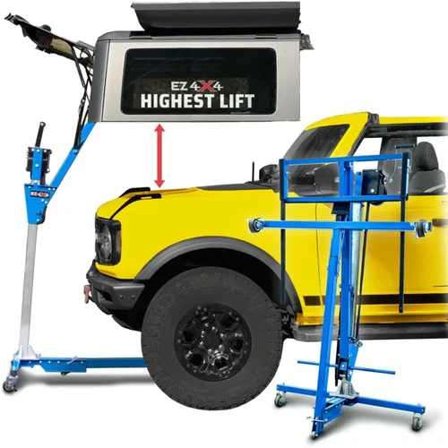 Vista 4 de EZLIFT - Elevador para Ford Bronco de 2 puertas, sistema de extracción para una sola persona, quita el techo duro en minutos, diseño patentado seguro